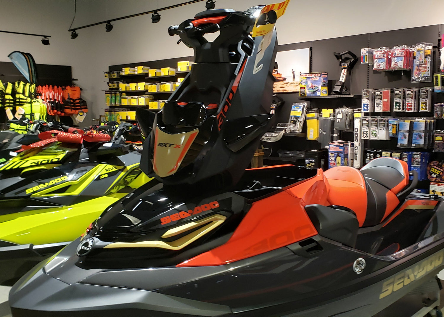 St3 Hull RXT-X Sea Doo Jet Ski with Front Bin Open.