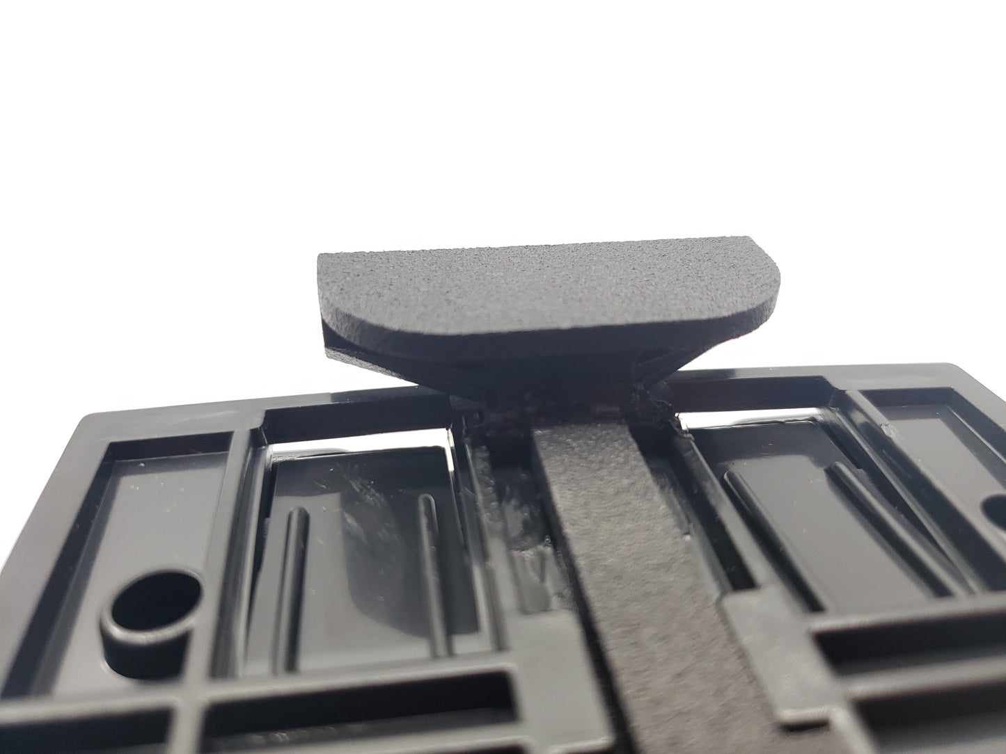 close up of foldable cupholder bin mount