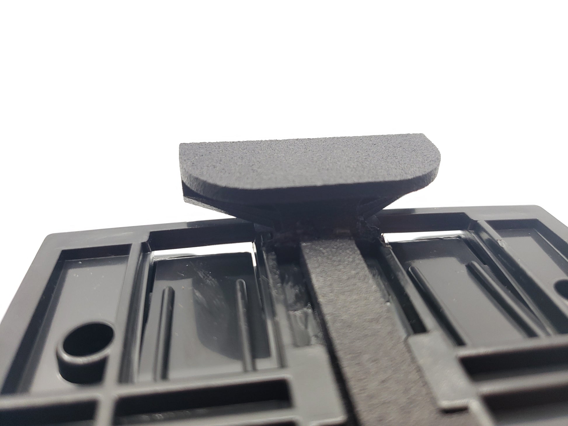 close up of foldable cupholder bin mount