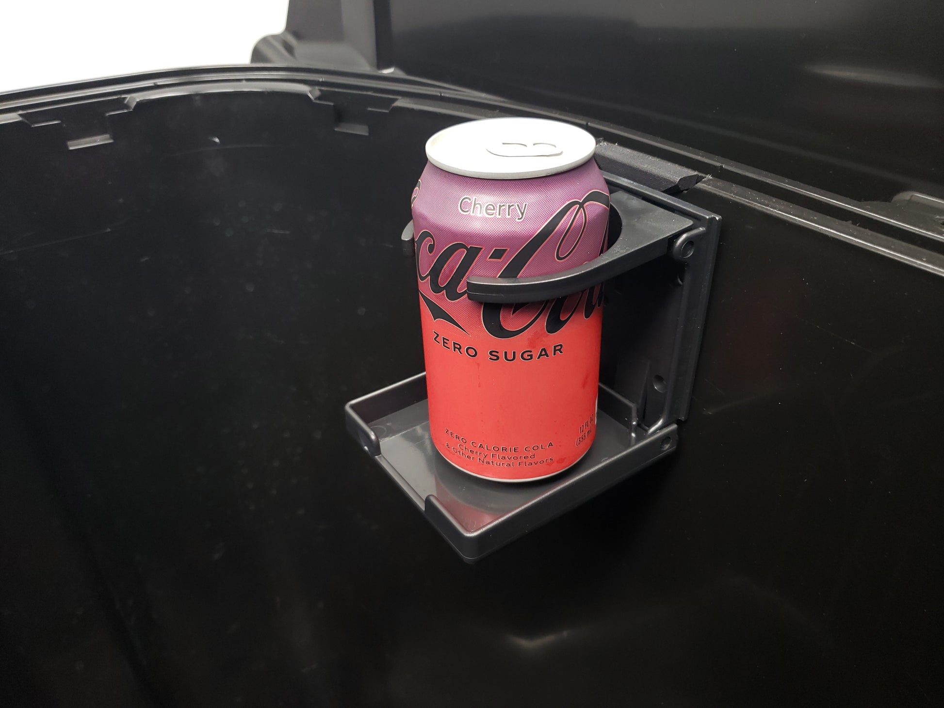 ST3 Hull Accessories Foldable Cup Holder with Drink Set Up in Sea Doo Storage Bin.