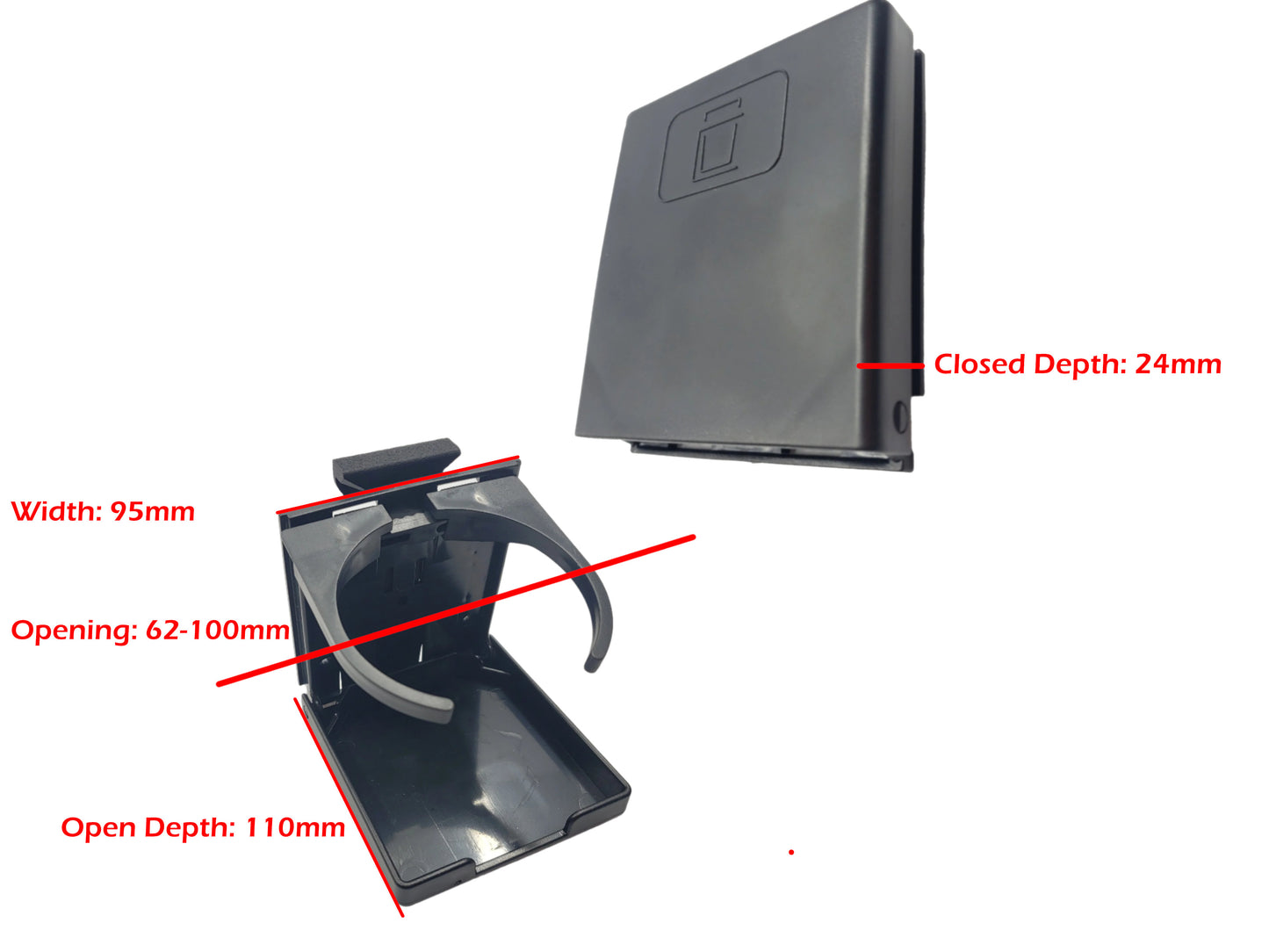 ST3 Hull Accessories Foldable Cup Holder Dimensions.